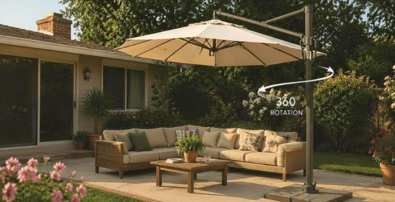 Rotating shade coverage