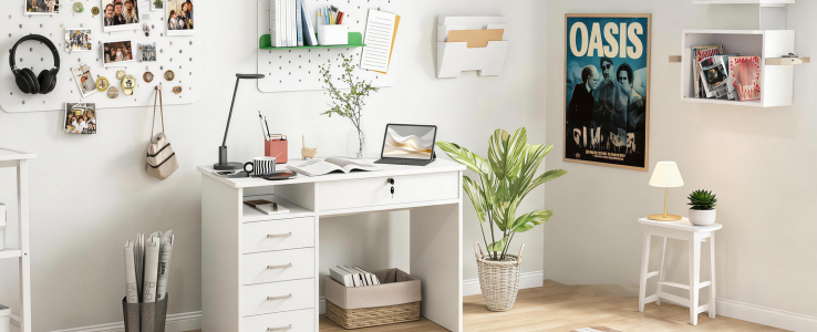 COMPACT DESK WITH STORAGE