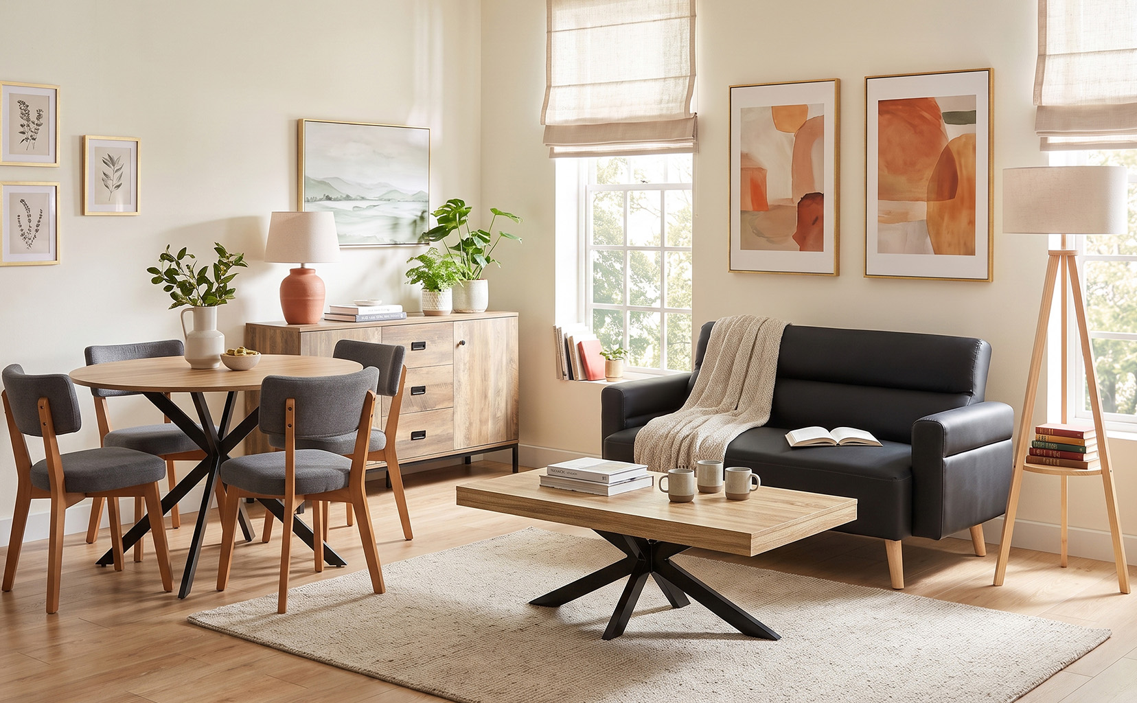 INTEGRATED LIVING AND DINING ROOM