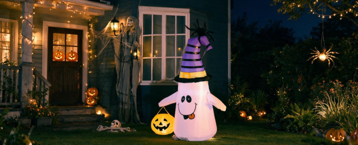 Witch ghost halloween inflatable decoration