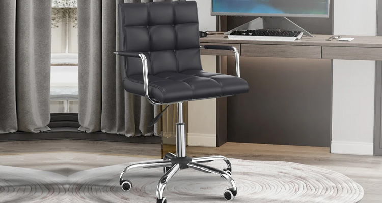 LEATHER HOME OFFICE DESK CHAIR