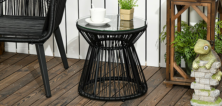 Rattan Side Table