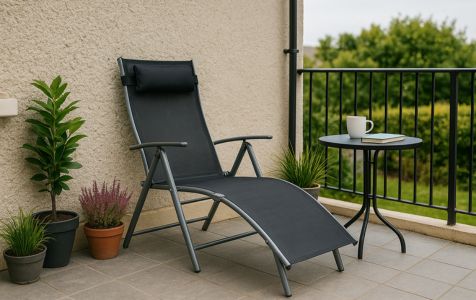 FOLDING AND RECLINING SUN LOUNGER