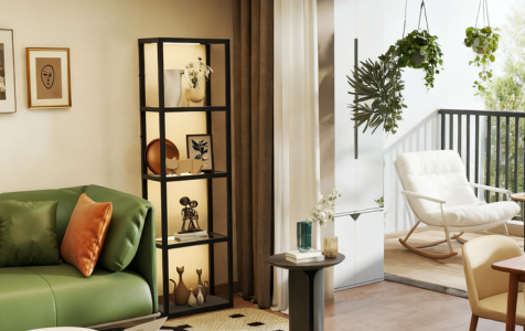 THE FLOOR LAMP SHELF