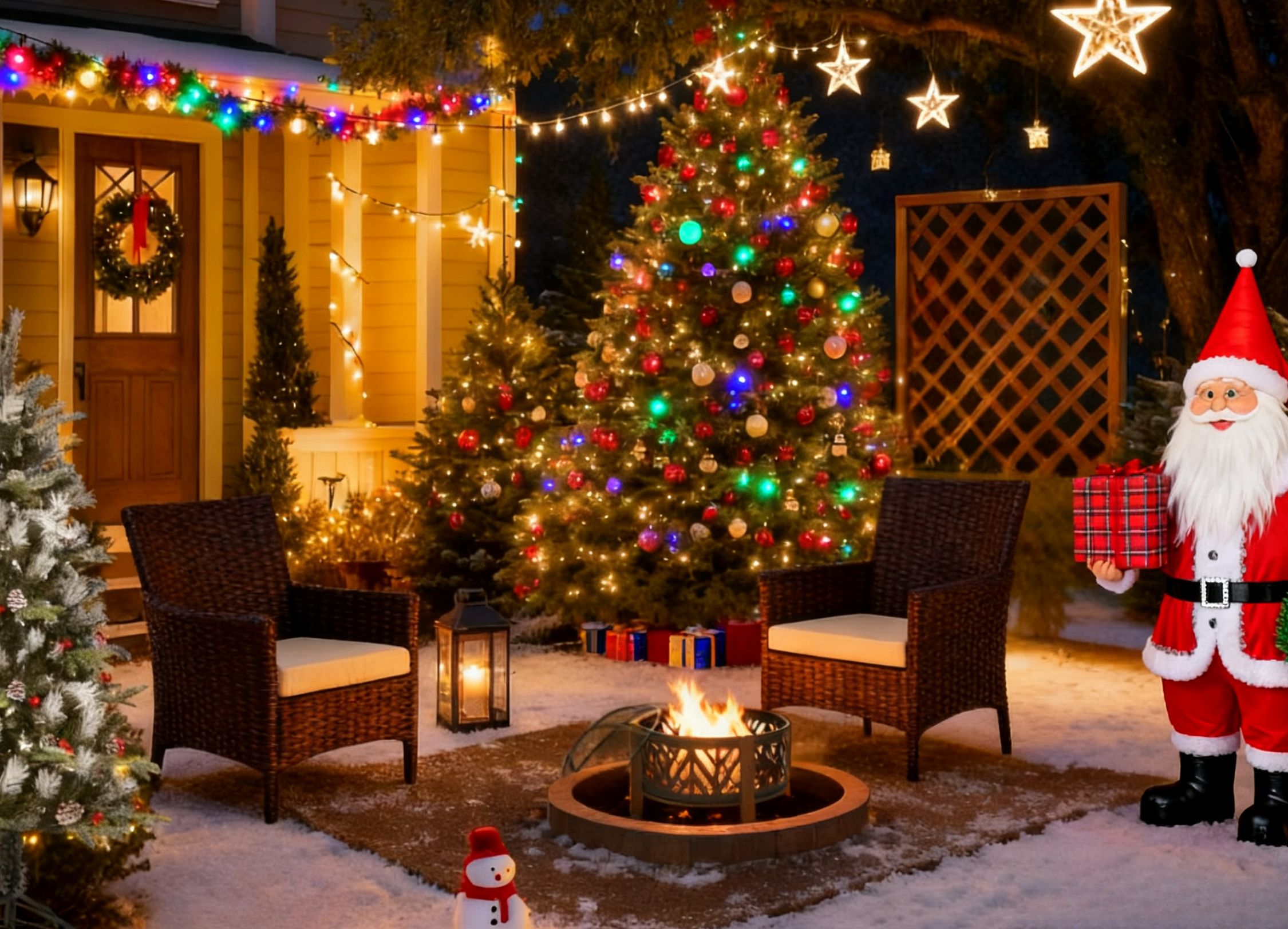 Cosy Christmas front yard