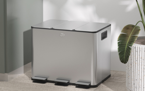 THREE-COMPARTMENT KITCHEN BIN