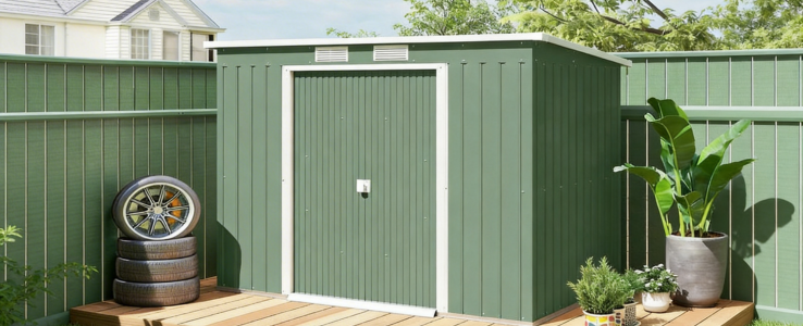 Compact lean-to sheds designed for narrow