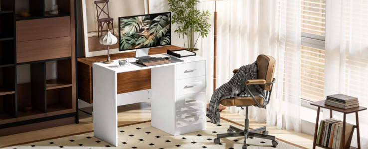 Storage computer desk