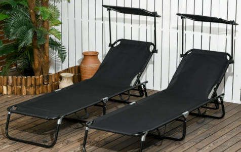 Canopy sun lounger