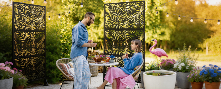 Garden partition screen