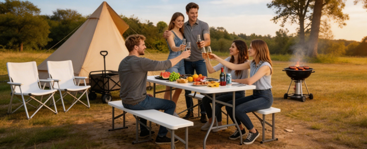 Portable picnic table set