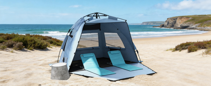 Beach tents for extra covered comfort