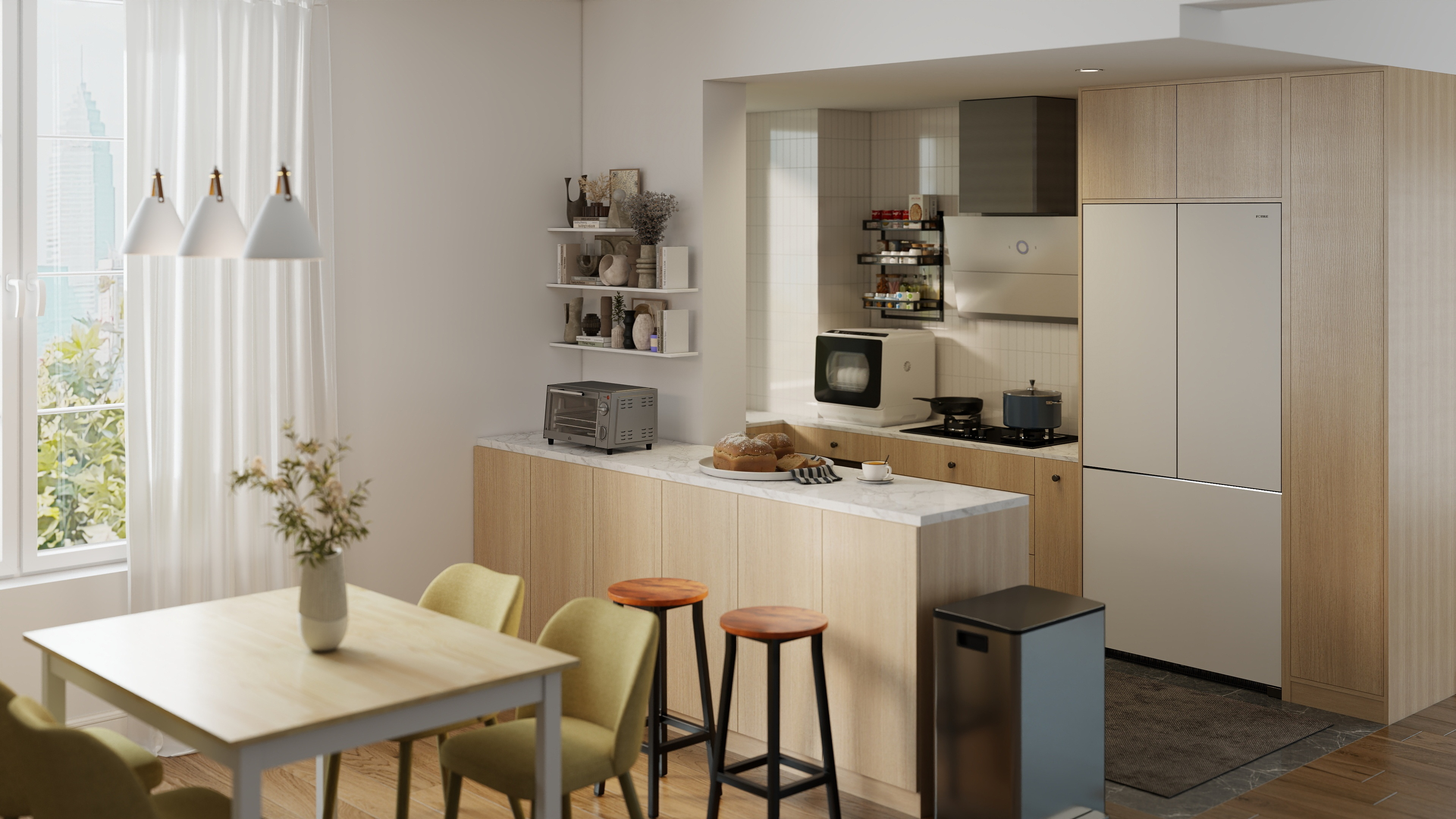 COMPACT KITCHEN WITH SMART ZONING
