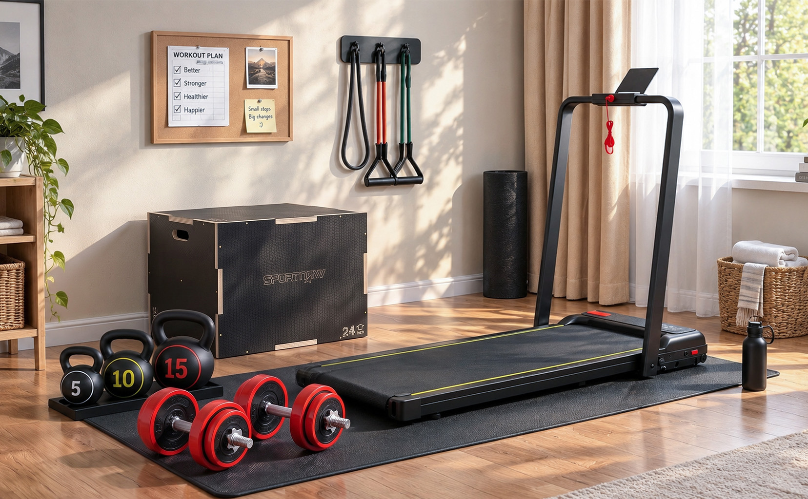 A COMPLETE HOME WORKOUT CORNER