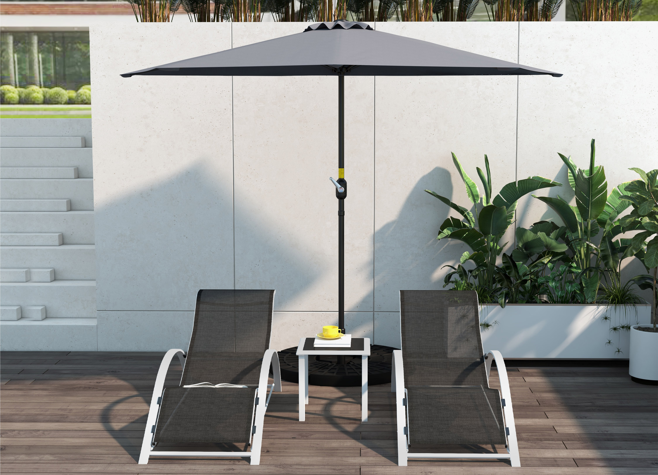 Komfortable Schattenoase für heiße Sommertage