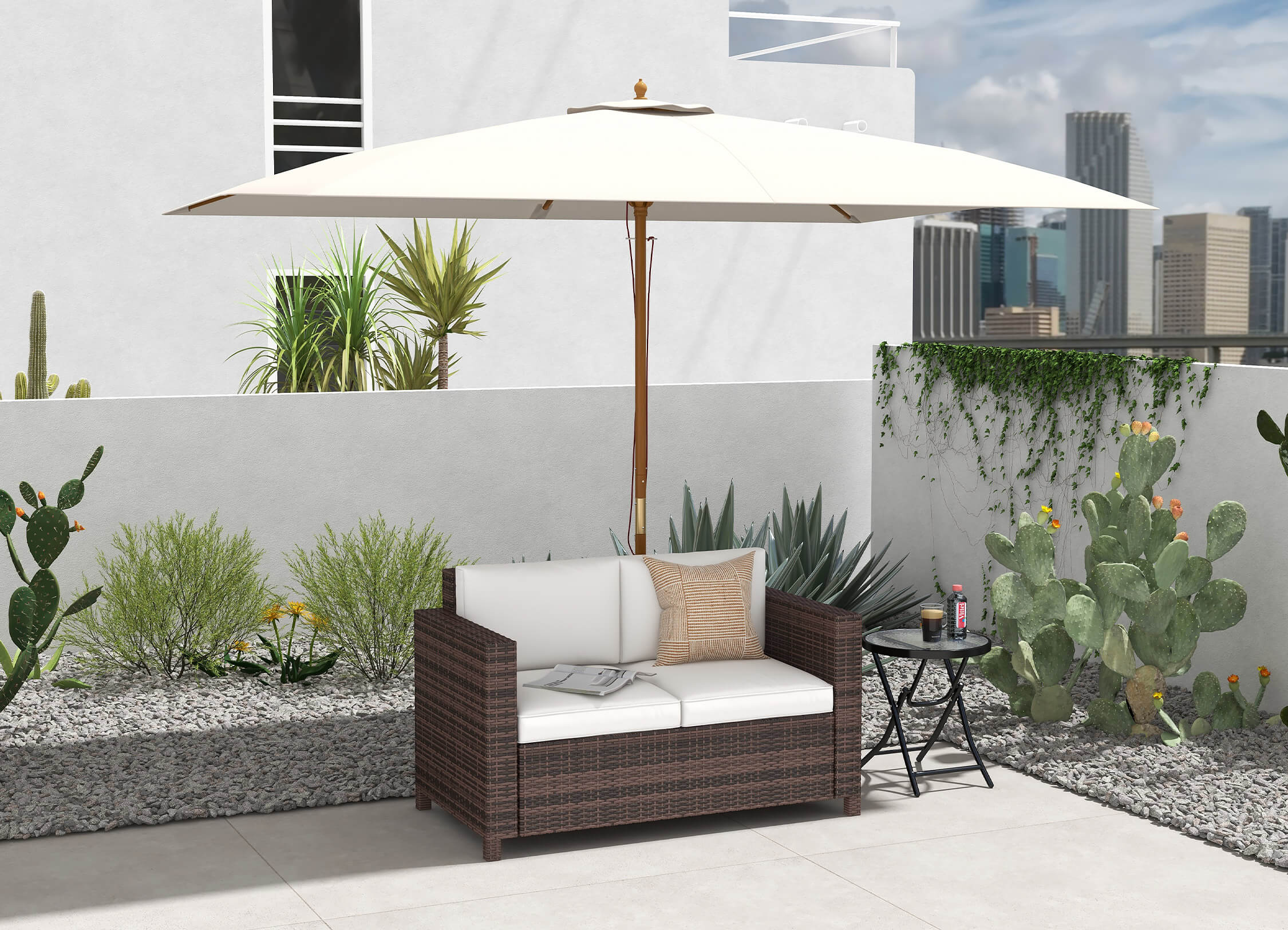 Genieße sonnige Tage mit unserem Rattansofa