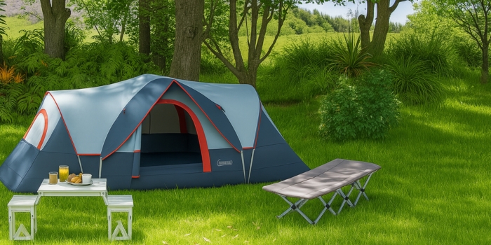 Ein Camping-Zelt für 5-6 Personen