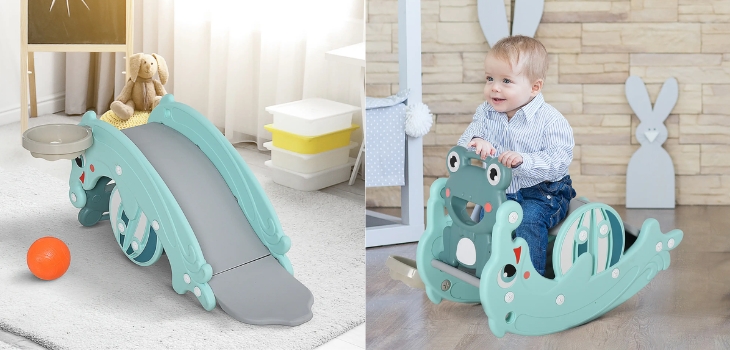 Rutschen oder wippen? Hier geht beides!