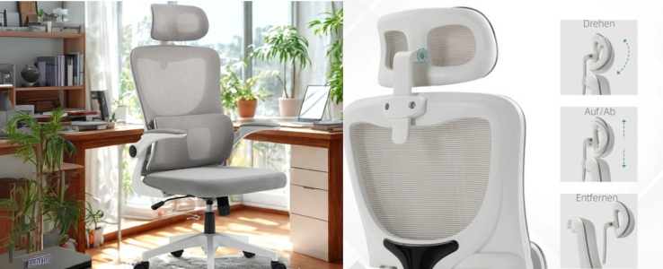 Der Vinsetto Bürostuhl in Grau