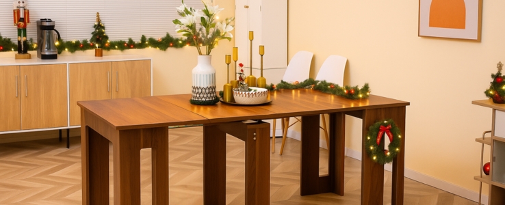 Mehr Gäste, derselbe Raum: Ein ausziehbarer Tisch