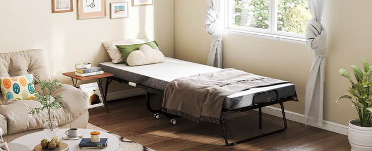 Klappbett mit Rollen