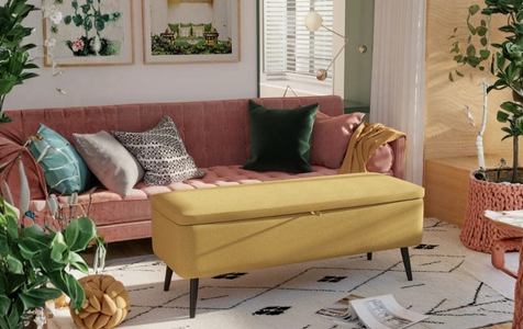 Die Stauraum-Fußbank