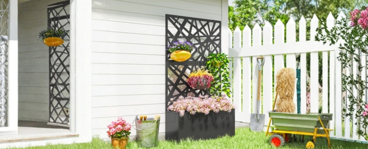 Hochbeete mit Spalier