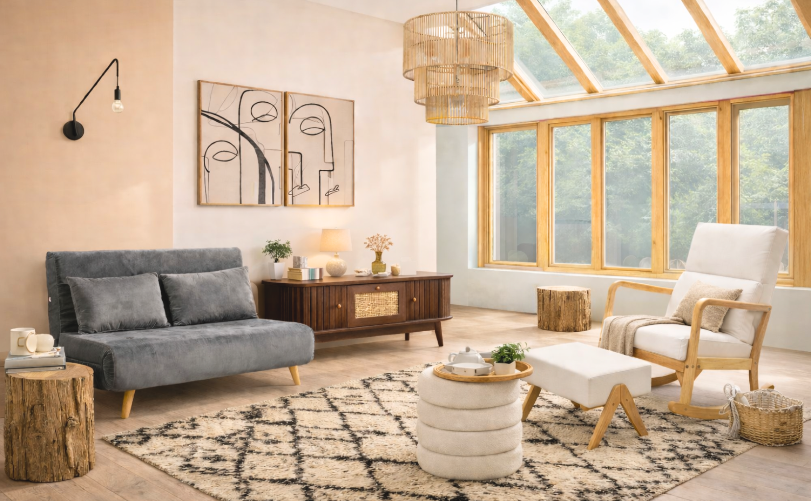 Charmantes und einladendes Wohnzimmer