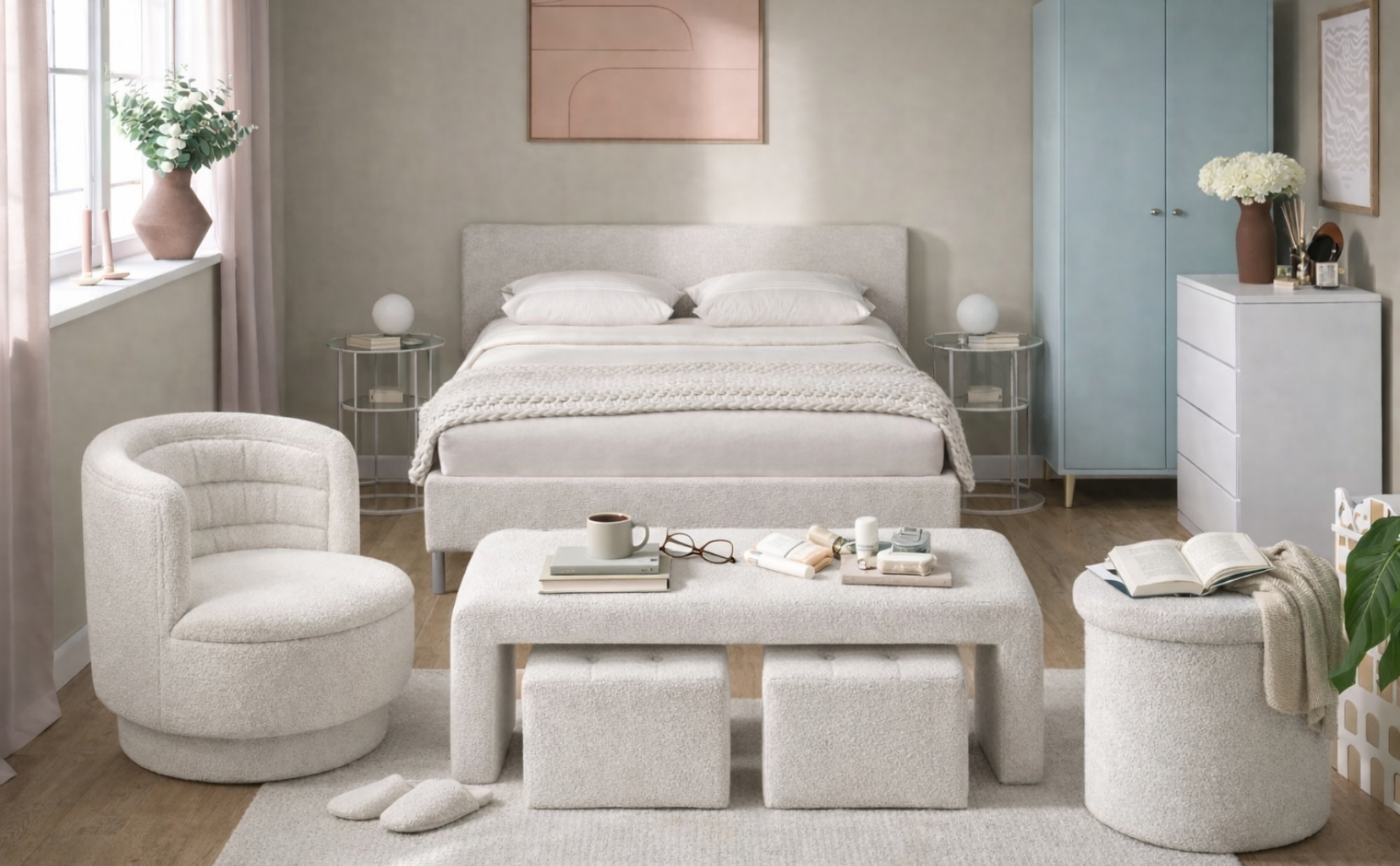 Sanfte Morgenstunden, ein ruhiges Schlafzimmer