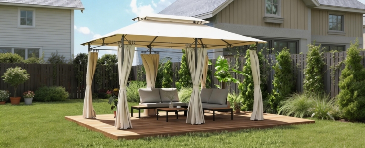 Pavillon mit weichem Dach