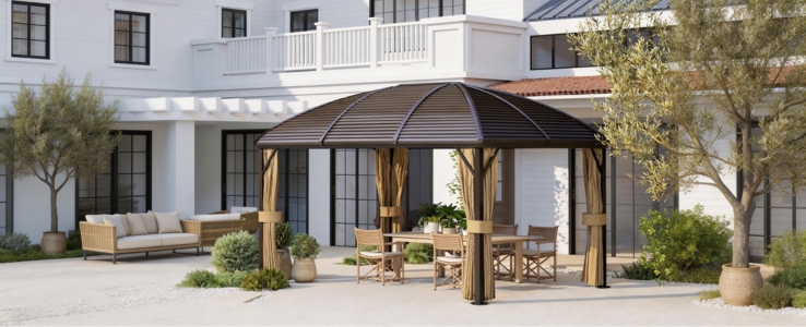 Pavillon mit festem Dach