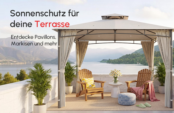 Sonnenschutz fr deine Terrasse. Entdecke Pavillons, Markisen und mehr! |  Aosom.de
