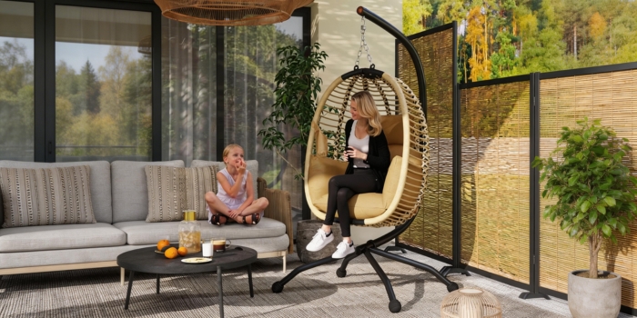 Hängesessel in Ei-Form