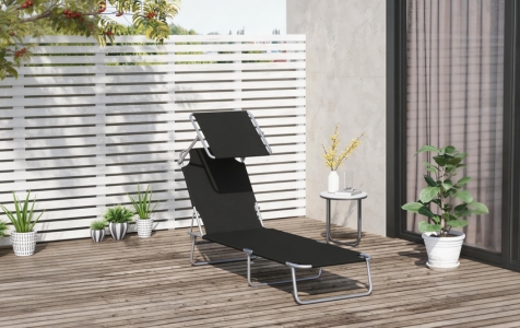 Sonnenliege mit verstellbarem Dach