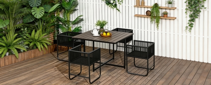 Wicker dining-set: Duurzaam tafelen in de buitenlucht