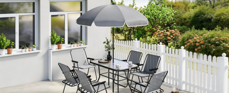 Diner-set met ingebouwde schaduw