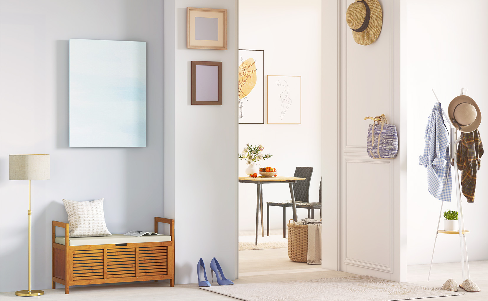 Lichtdurchfluteter Eingangsbereich