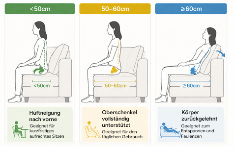 Sitztiefe & Körperhaltung