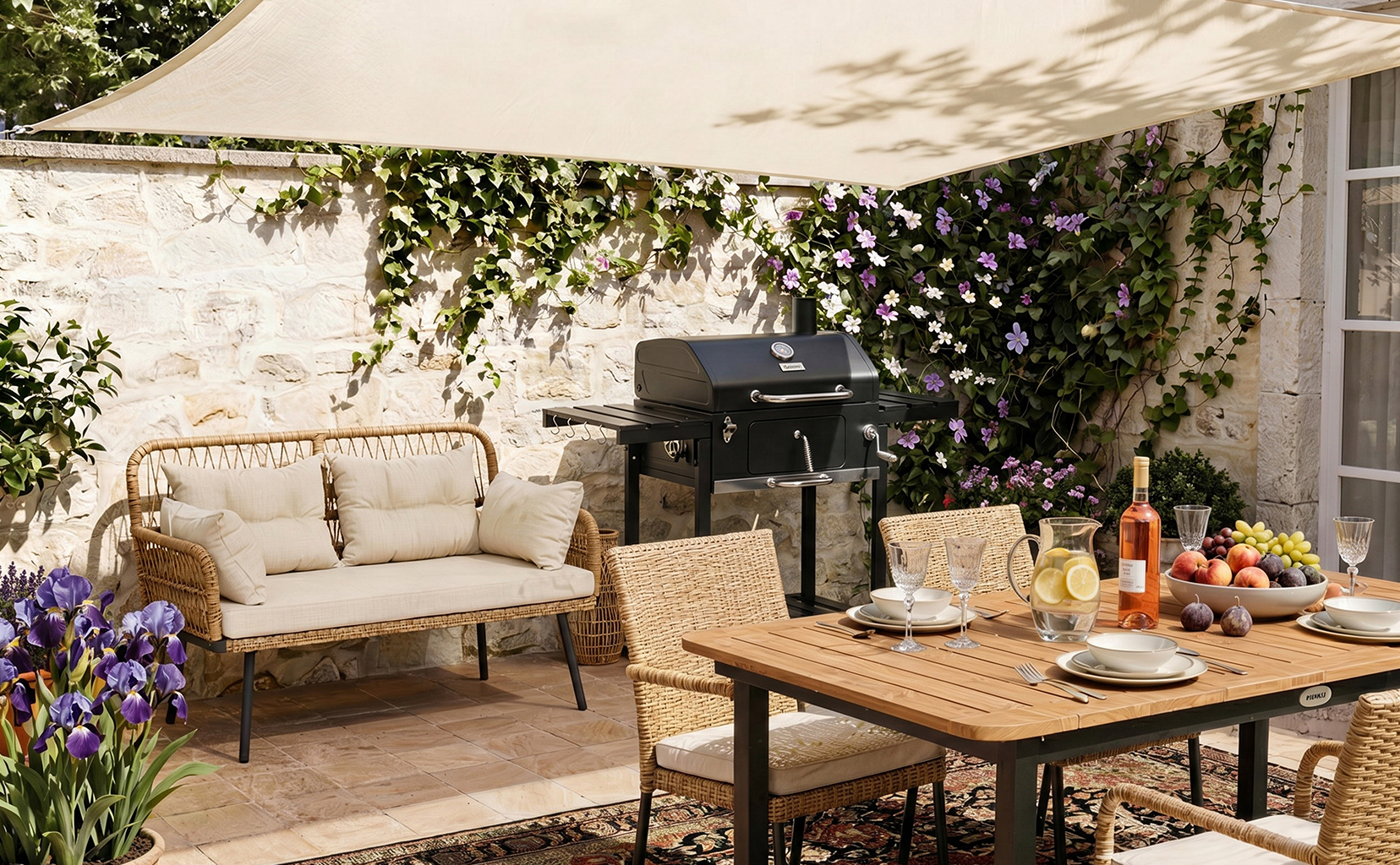 Exklusive Lounge- und Essbereiche für den Garten