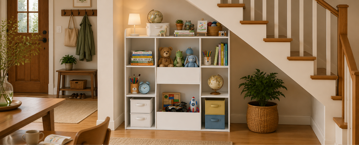 Niedrige Kinderbücherregale