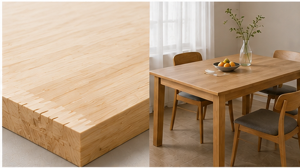 Keilgezinkte Platten: entwickelt, um kurze Holzstücke wieder zu langen Bauteilen zu verbinden