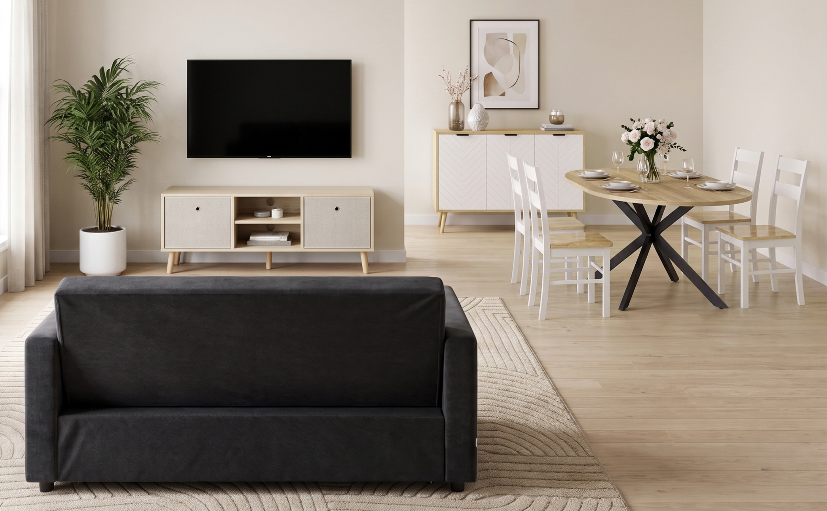 Geräumiges und modernes Wohnzimmer