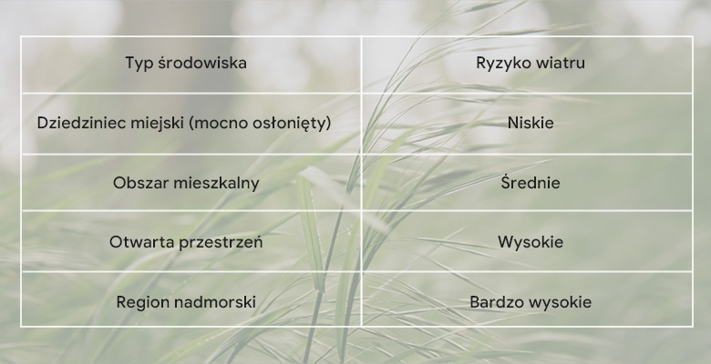 Stabilność domku zależy zarówno od jego konstrukcji, jak i otoczenia.