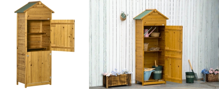 Praktische opslagschuren met geïntegreerde rekken met meerdere niveaus