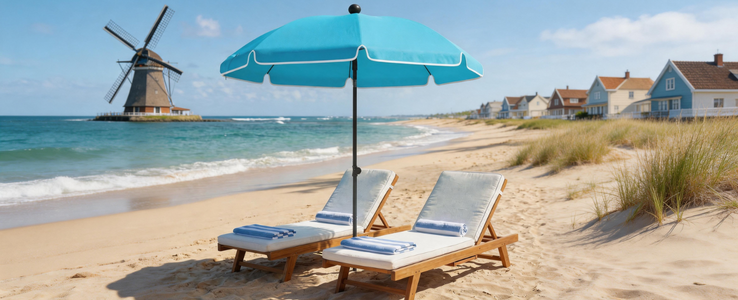 Strandparasols voor snelle schaduw