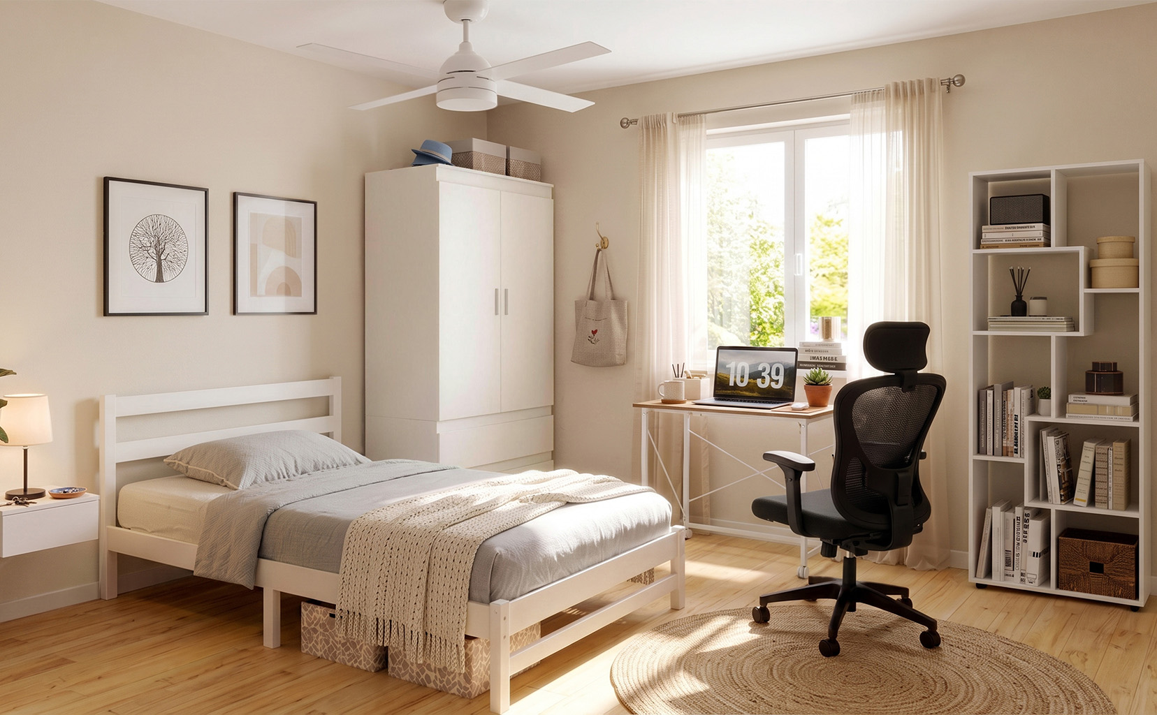 Een comfortabele en functionele slaapkamer om te s