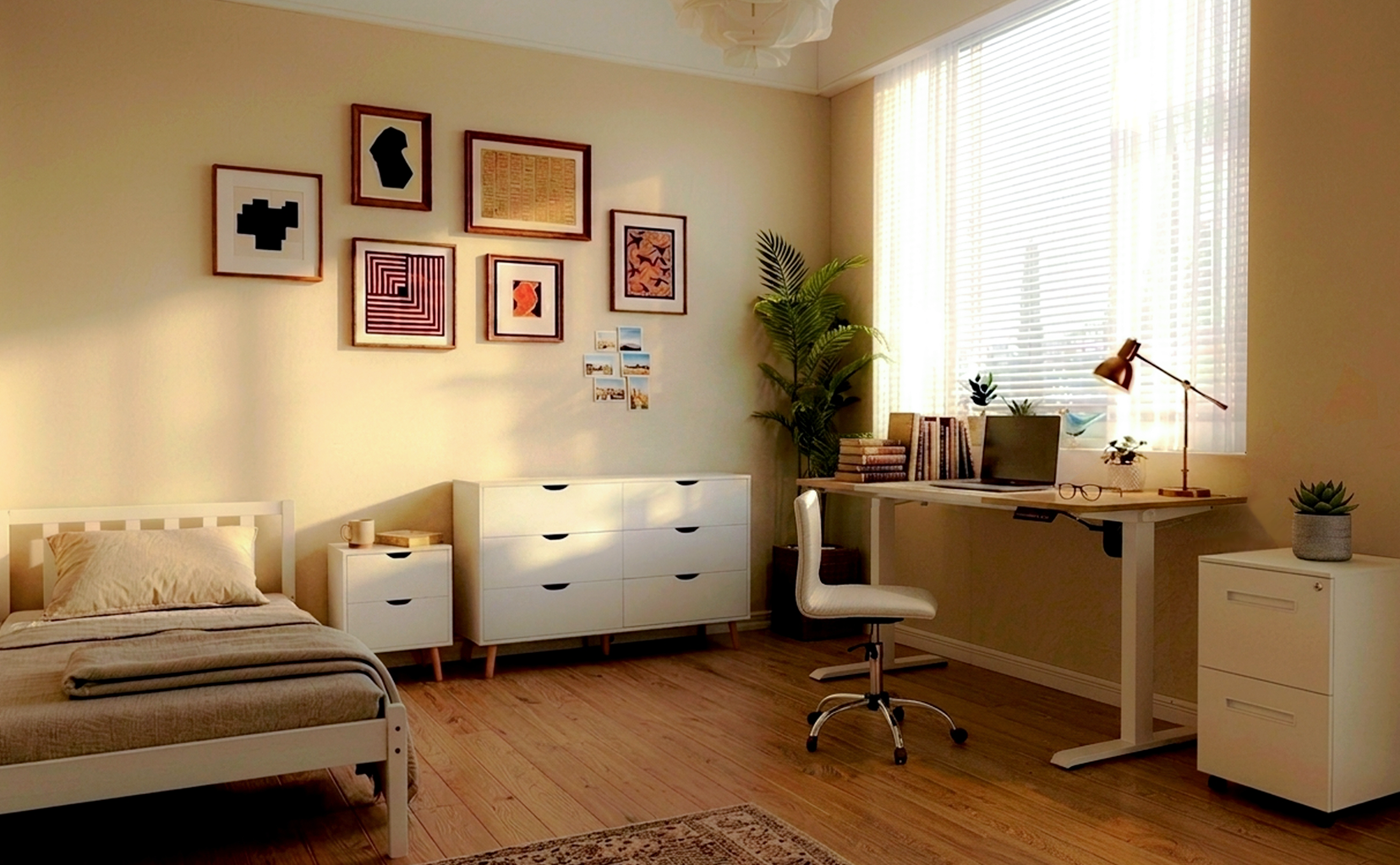 Tienerkamer met bureau