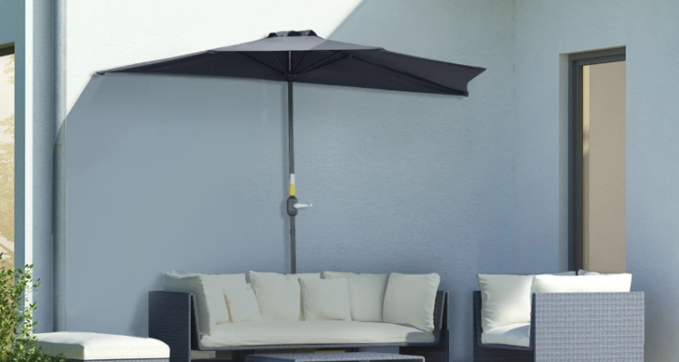 Ombrellone semicircolare