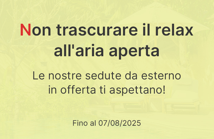 Non trascurare il relax all'aria aperta