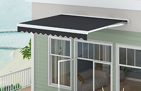 Auvent électrique/manuel 2 en 1